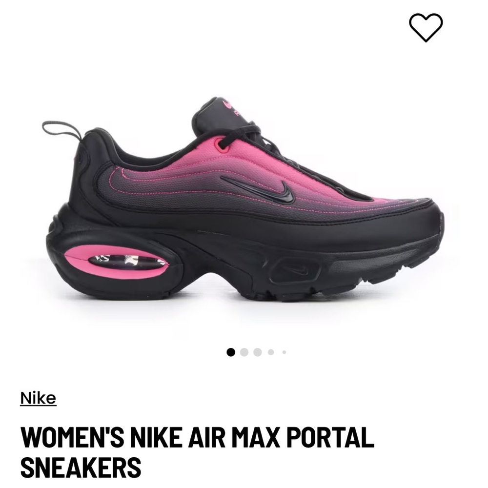 Nike Women's Air Max Portal Black and Pink Sneakers